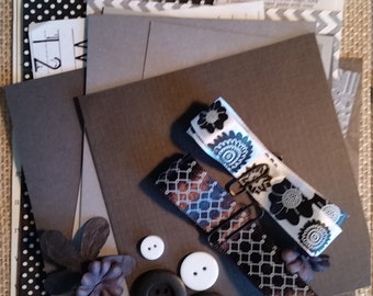 Black and White Craft Kit; Smash Book; Inspiration Kit; Junk Journal Kit; Scrapbook Kit