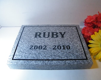 Pet Memorial/Large Granite Pet Marker/ Pet Stone Marker