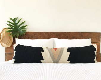 Wool Lumbar Pillow Cover, Boho Lumbar Pillow, Southwest Lumbar Pillow, Mexican Lumbar Pillow, Long Lumbar, Long Pillow, Bohemian Pillow