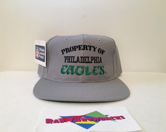 New Dead Stock Vintage Property of Philadelphia Eagles Gray New Era Snapback Hat with Original Tags!