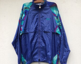 Vintage 90s Asics Windbreaker Rare Design