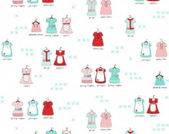 Riley Blake Designs, Sweetness Main White, A Little Sweetness by Tasha Noel, fabric by the yard
