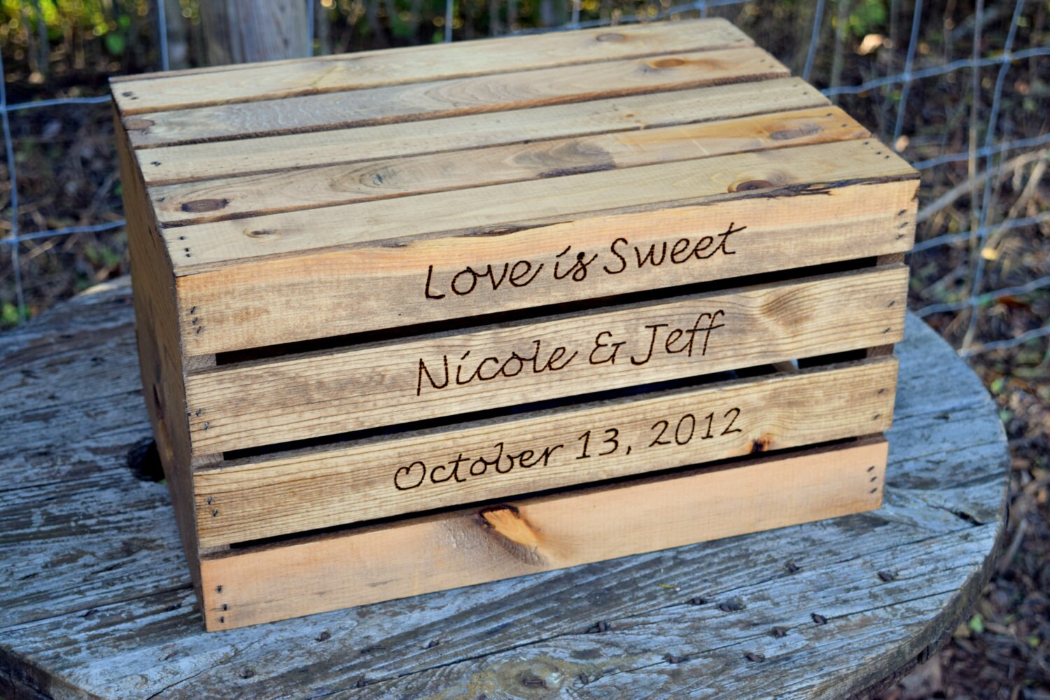 Rustic Wedding Cake Stand Crate Personalized Wooden Rustic Wedding Cake Stand Crate Personalized Wooden