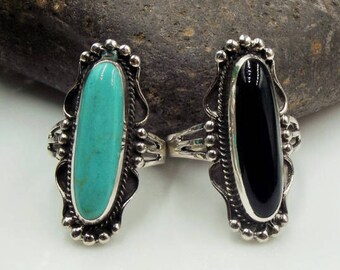 Ring, Turquoise, Sterling Silver Ring, Turquoise Ring, Silver Ring, Boho, Turquoise Jewelry, Boho Ring, Statement, Boho Jewelry, Rings