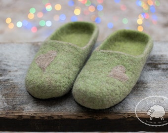 Mindfulness gift for husband gift for him Mens Slippers Green slippers House Shoes House Slippers Warm Slippers