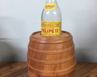 Rustic Rum Ice Cooler with shot glasses inside