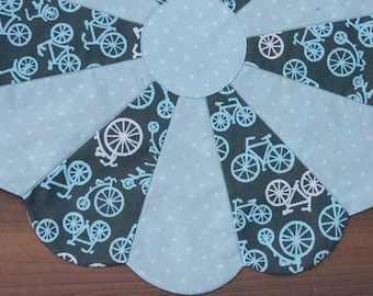 BicycleTable Topper Revereses to Patriotic Red, White and Blue Stars