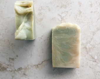lemongrass sage soap | made in ALASKA | lemongrass soap | all NATURAL soap | GREEN soap | handmade soap | minimalist gift | yellow soap