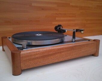 Mahogany wood PLINTH for Thorens TD-145 / 160 turntable series / Thorens TD-160/145/166 ... Custom Mahogany wood plinth Mahogany wood plinth