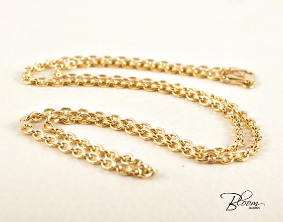 Gold Chain Necklace Anchor Chain Anchor Gold Chain 14K Gold