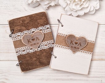 Wedding Vow Book Wedding Vows Wedding Vow Notebooks Rustic Wedding Vow Books His and Hers Personalized Vows Book of Vows Bridal Gift