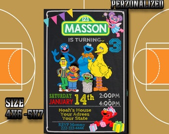 Sesame street Sesame street Invitation Sesame street Birthday Sesame street Party Sesame street Birthday Invitation Sesame street Invited