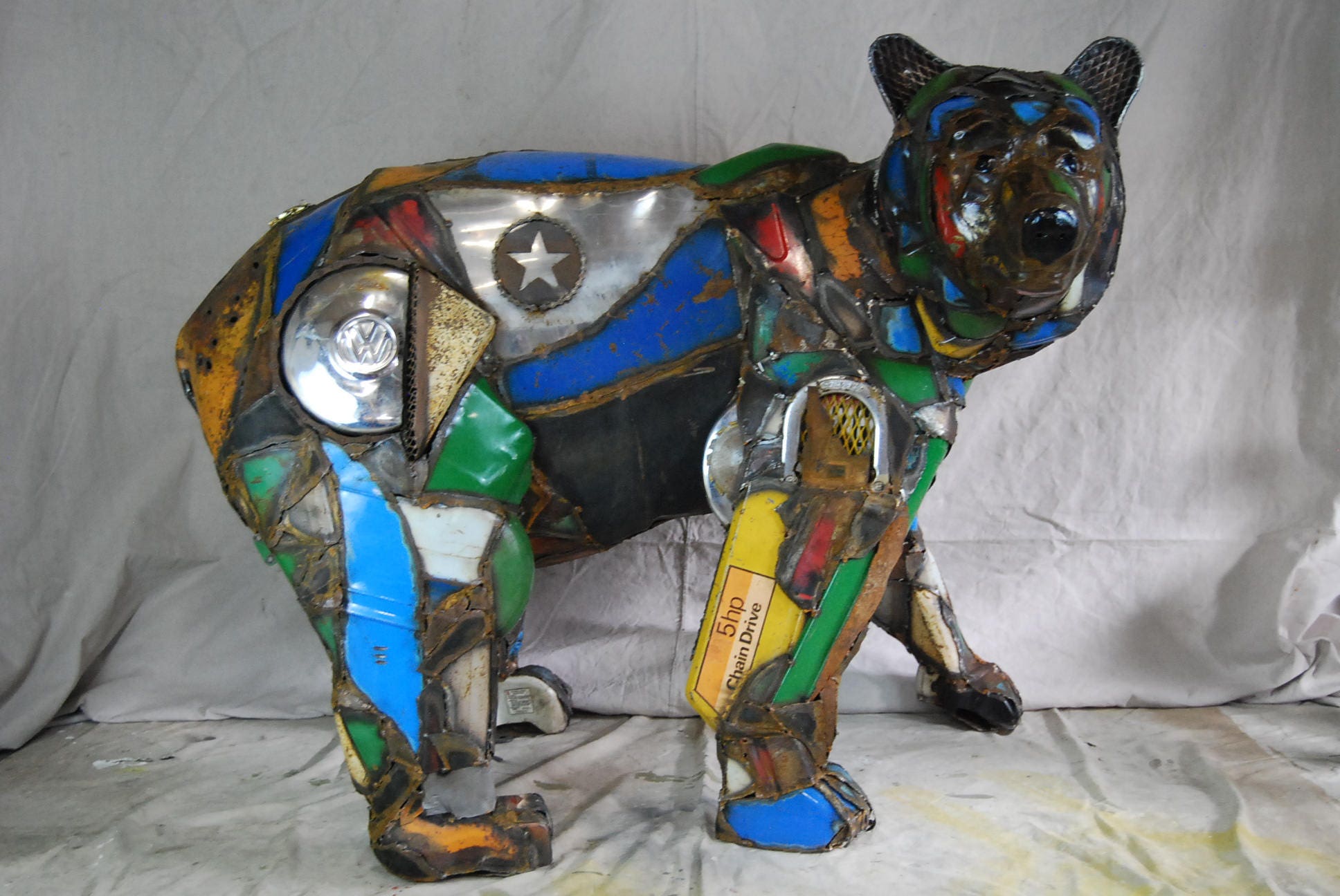 metal bear figurine