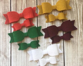 Holiday Wool Felt Bows