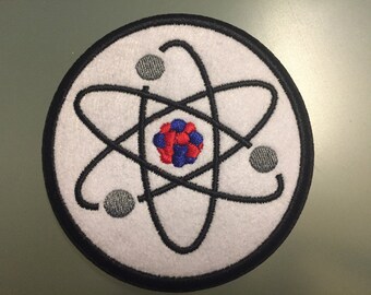 ATOM PHYSICS Atomic Models Patch - Embroideed Iron On Patch - 3" - SCIENCE