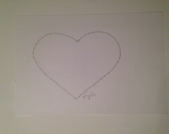 Pencil Heart Drawing