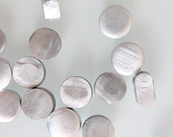 20 oval pellets in aluminum metal, length 10mm * 6mm - 0.39 "x 0.24"