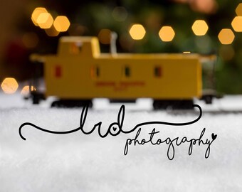 Digital Backdrop/Yellow Passenger Car/Newborn/Baby/Children/Fantasy/Fairy/Tale/Photography/Prop/Winter/Christmas/Lights/Snow/Fake
