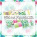 Wild and Free - MINI Weekly Decorative Kit - August Summer Florals Cactus Succulent Gold Glitter Florals - 3 sticker sheets