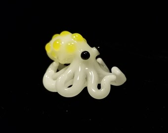 Glow in the Dark Octopus Pendant - Green Glow with Yellow Spots