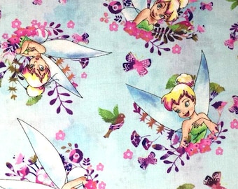 Tink Water Colors Cotton Woven - Tinkerbell Fabric, Fairy Fabric, Fairy Material, Cotton Fabric, Quilting Fabric, Cotton Woven, Cotton