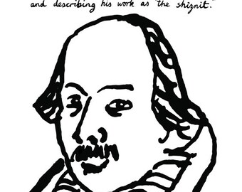 William Shakespeare Poster Print In Trouble At School Great Writer Playwright Literary Print