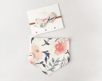 Watercolour Floral Bib, baby girl, baby girl gift, baby bandana bib, baby bandana, baby bibs, bibs, bibdana, drool bib, baby shower gift