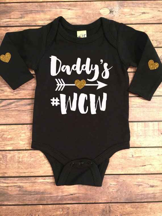 Baby Girl Clothes Daddy's WCW Shirt Baby Shower Gift
