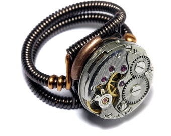 Steampunk Ring - Antique Vintage Watch Movement