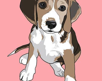 Dog Portrait, Pet Portrait, Custom Pet Portrait, Cat Portrait, Pet Illustration, Gift for Pet Owner, Gift for Pet Lover, Printable