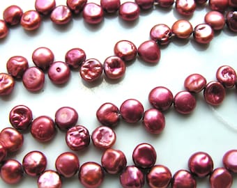 Salmon PInk 8mm Dancing Freshwater Pearl Bead Strand FULL STRAND