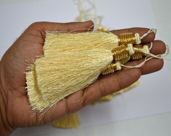 8 Pieces Indian Decorative Boho Ivory Tassels Tribal Camel Tassel Saree Latkan Hippie Banjara tassel charm Accessories Curtain Tassels