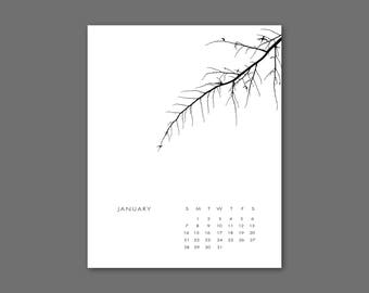 2018 Tree Calendar Instant Download