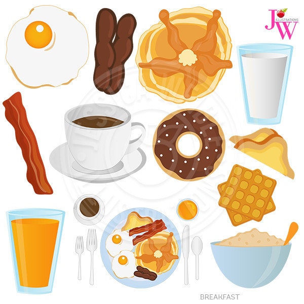 Breakfast Food Digital Clipart Breakfast Clip art Donut