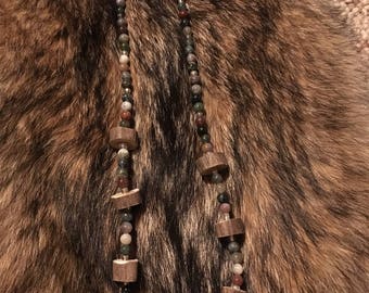 Beaded antler necklace