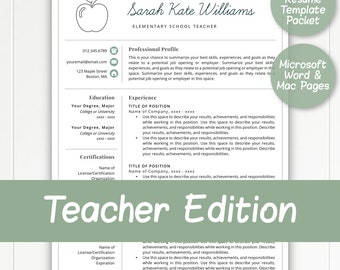 format of teacher resume