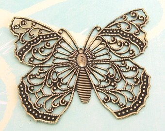 Filigree Butterfly Antique Gold Trinity Brass AG18