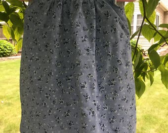 Blue Calico Sleeveless Dress