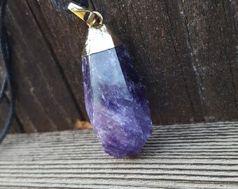Amethyst teardrop pendant