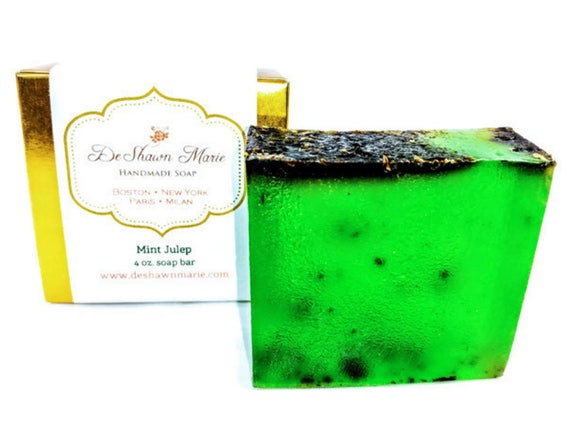 SOAP - Mint Julep Soap, Mint Soap, Vegan Soap, Spearmint Soap, Soap Gift, Green Soap, Kentucky Derby, Father's Day Gift, Christmas Gift