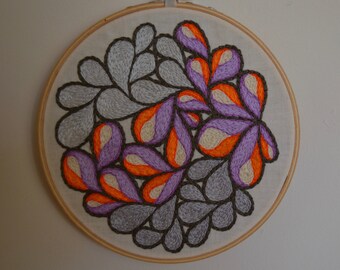 6" Embroidered Abstract