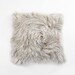 Tibetan Lamb Fur Pillow 18" Square Tan Frost