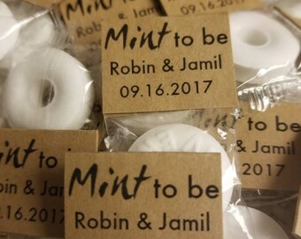 100 Mint to be wedding favors. Rustic wedding favors. Wedding favors. Bridal shower favors. Mint to be bridal shower favors.