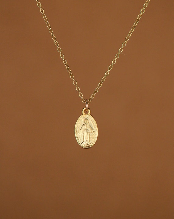 Virgin mary necklace religious necklace catholic necklace