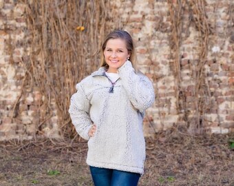 Monogrammed Sherpa Pullover - Sherpa Pullover - Monogrammed Pullover - Personalized Pullover - Monogrammed Fleece - Personalized Fleece