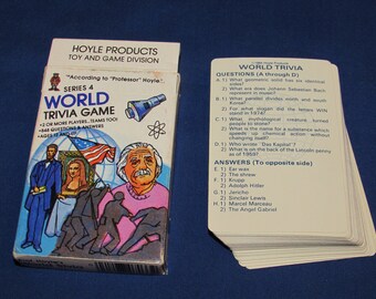 WORLD TRIVIA GAME Series 4 Hoyle 1984 Trivia Cards