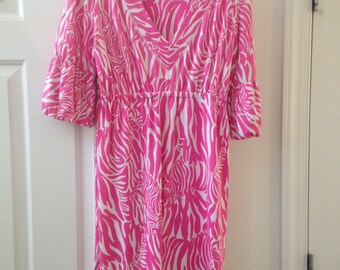 Lilly Pulitzer Zebra Print Pink and White Dress