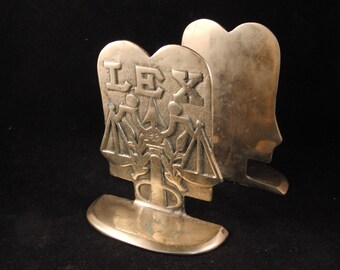 Vintage Metal Book Ends