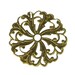 6 Raw Brass Round Filigree Jewelry Findings 327