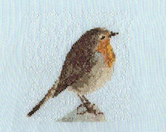 Winter Robin Cross Stitch Pattern PDF ** Instant Download **